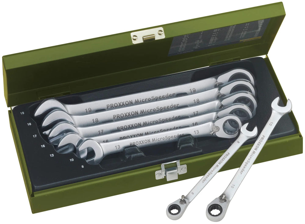 Proxxon ratschenschlüsselsatz microspeeder ratchet wrench set 6-piece