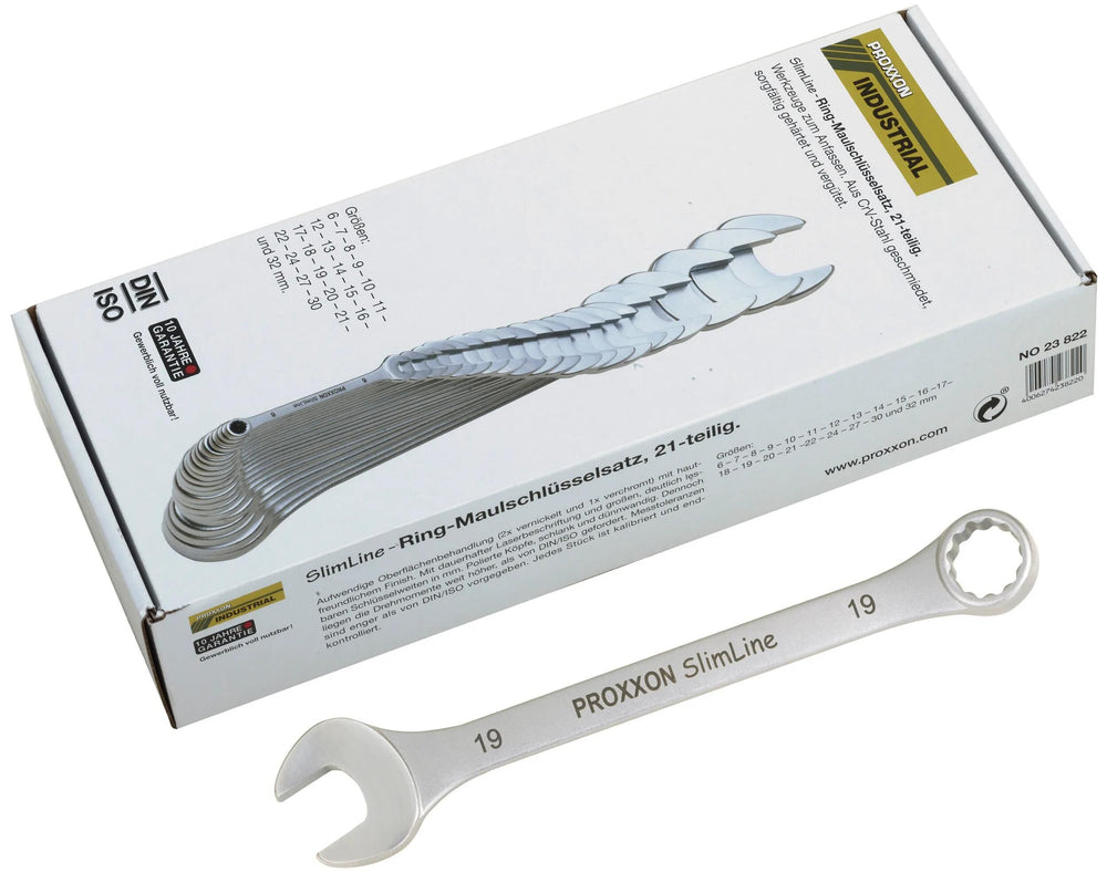 Proxxon ringmaulschlüsselsatz slimline ring spanner set 21-piece