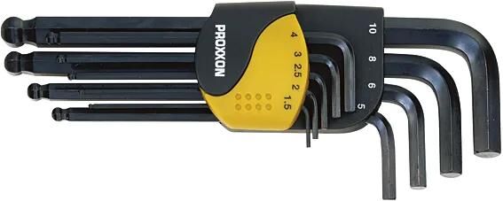 Proxxon winkelstiftschlüsselsatz angle wrench set hx 9-piece