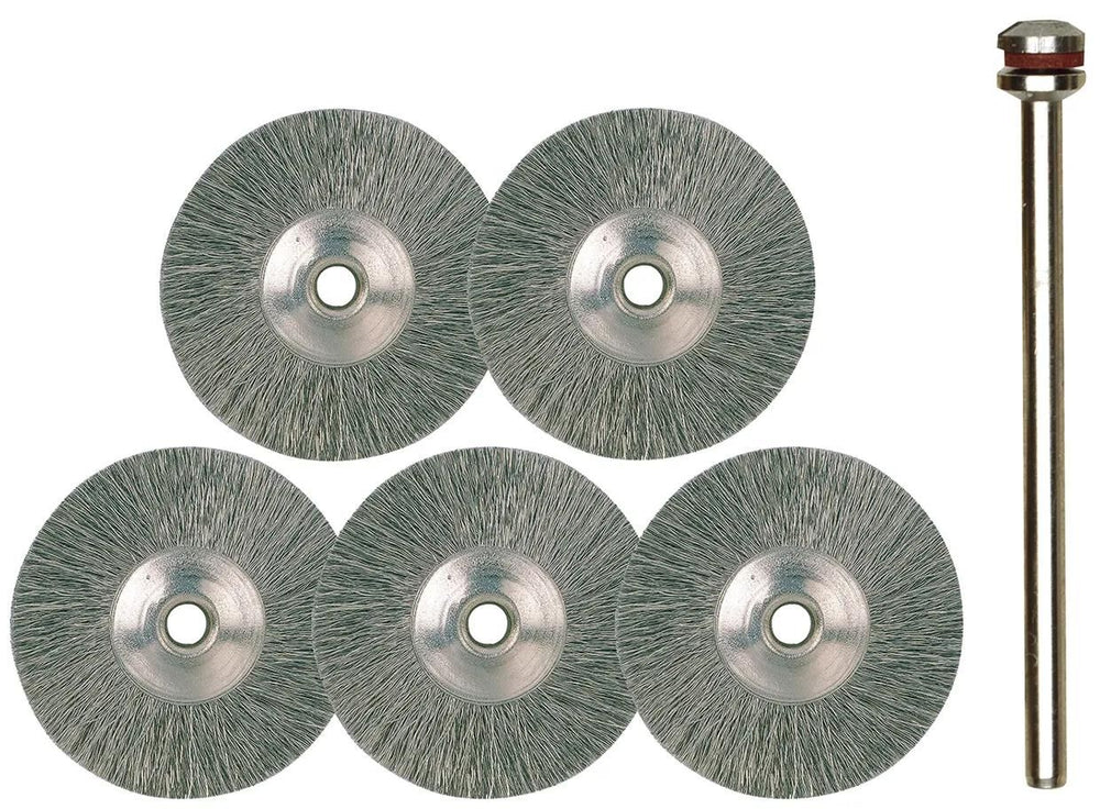 Proxxon stahldrahtrundbürstensatz stainless steel round bru d=22mm 5 pcs.
