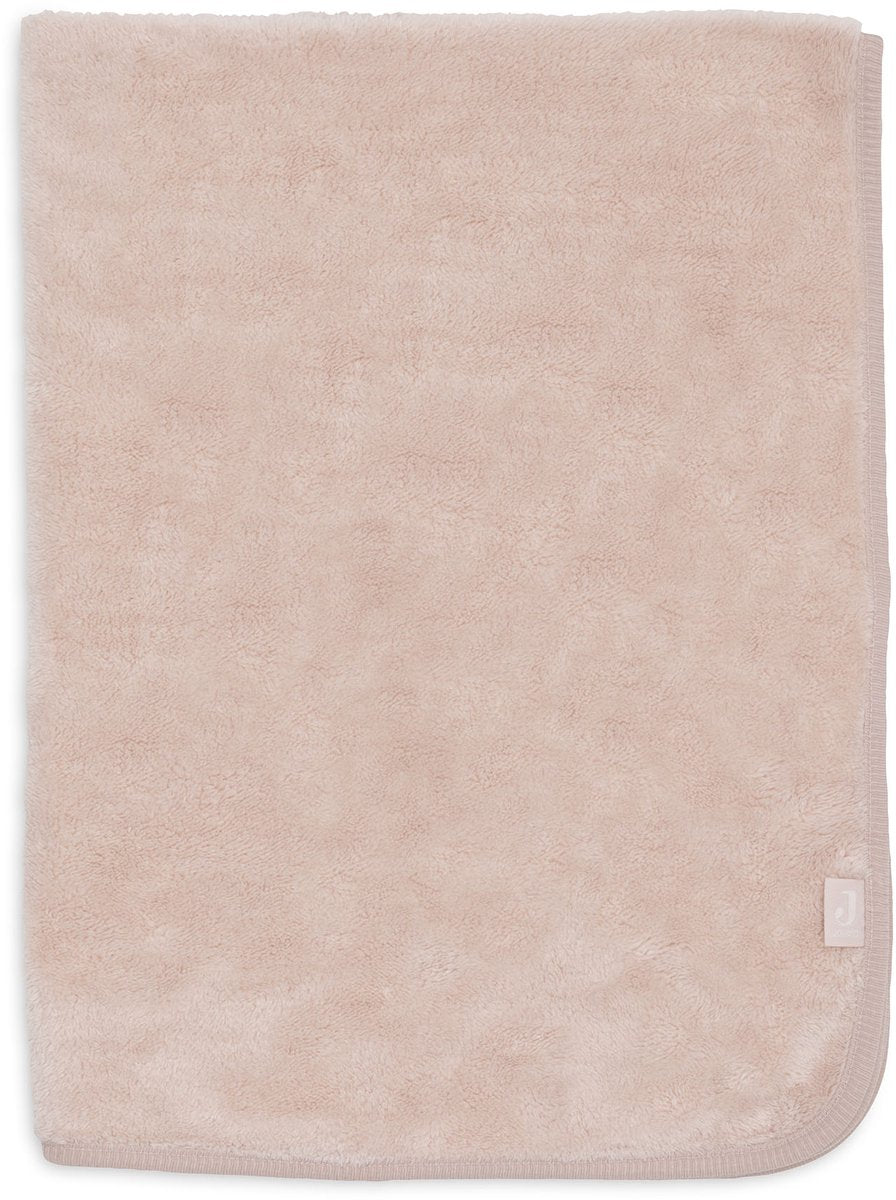 Jollein baby deken ledikant 100x150cm basic sherpa jersey silk rose