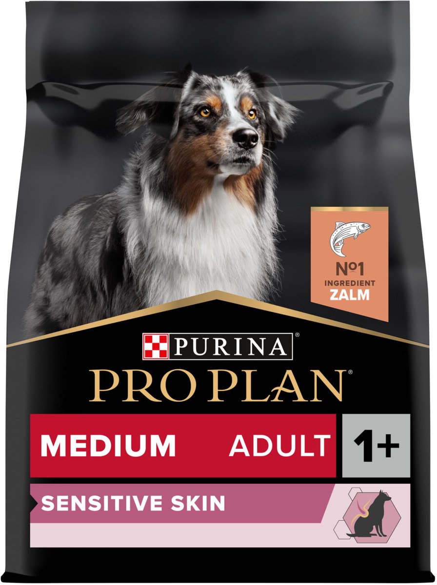 Pro plan medium adult sensitive skin- honden droogvoer - zalm - 3 kg