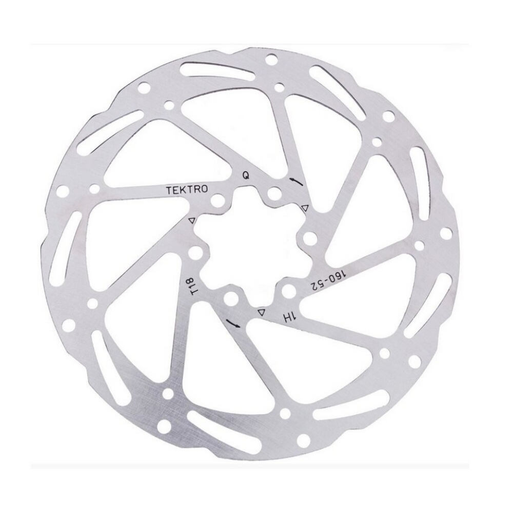 Tektro schijfrem rotor tr180-52 ø180x1,85mm, zilver