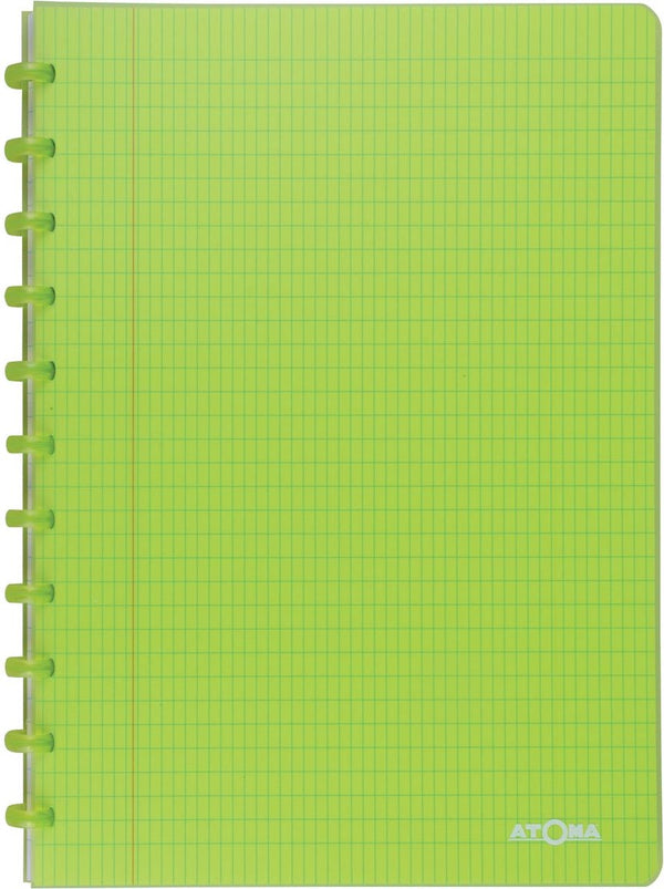 Atoma trendy schrift - a4 - 144 bladzijden - commercieel geruit - transparant groen - 1 stuks
