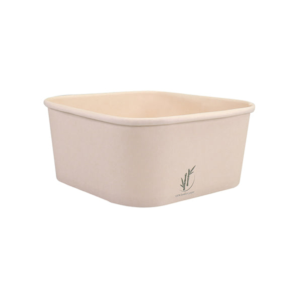 Depa saladebak bamboepapier vierkant (25x 1.25ltr)