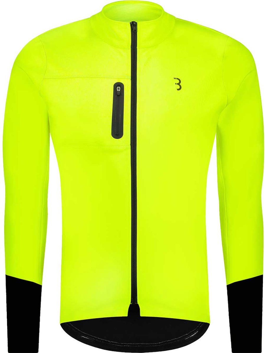 Bbb cycling coldguard fietsjack - winterjas - winddicht en waterafstotend - racefiets kleding - neon geel - maat l - bbw-456