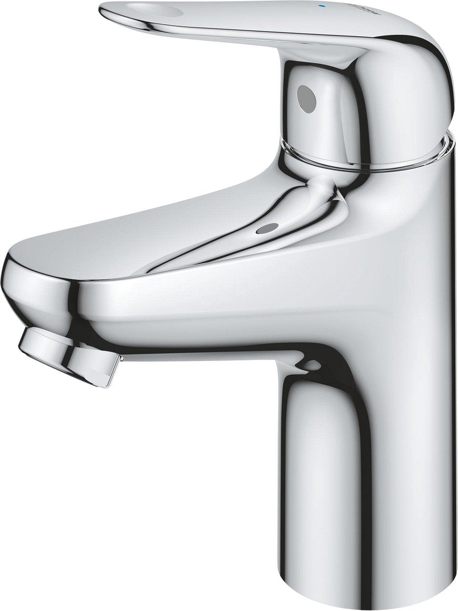 Grohe swift wastafelkraan met push-open waste - s-size - energie- en waterbesparend - chroom