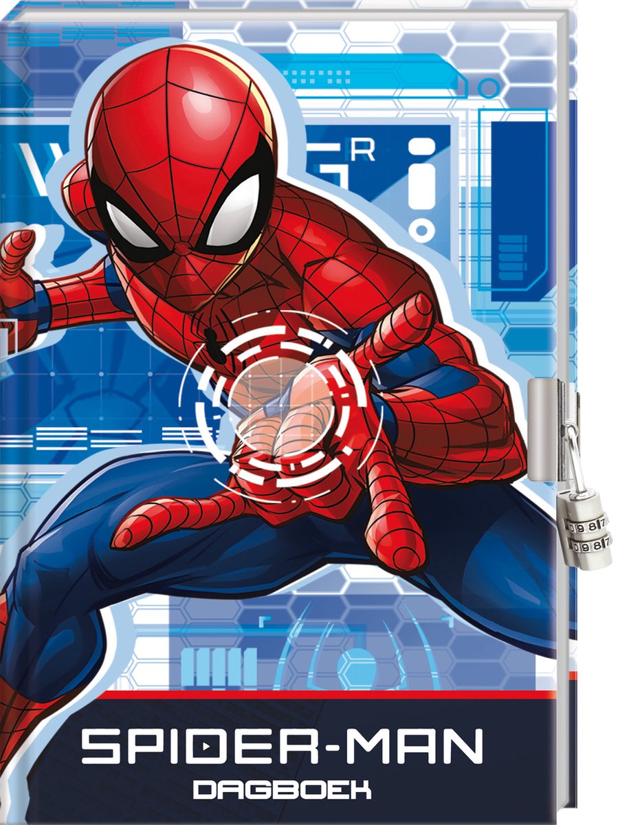 Interstat spider-man dagboek met cijferslot