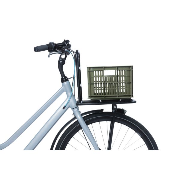 Caisse de vélo recyclée Basil Crate S 17,5 litres 29 x 39 x 20 cm - vert mousse