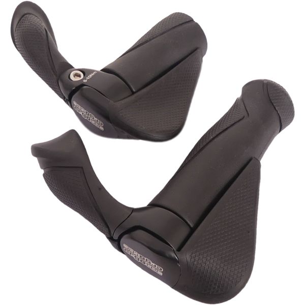 Eerste handvatpaar ergotec mf2 kraton aluminium 130 + 87 mm - zwart