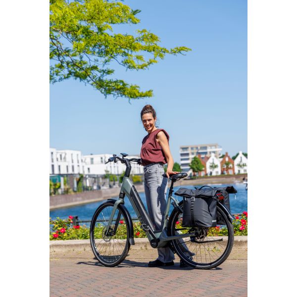 Burgers - new looxs new looxs ® cantos double – dubbele fietstas - geschikt voor elke bagagedrager- ook voor electrische fietsen – 36 liter - zwart