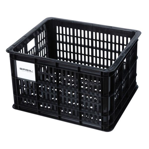 Basil fietskrat M - medium - 29,5 liter - zwart