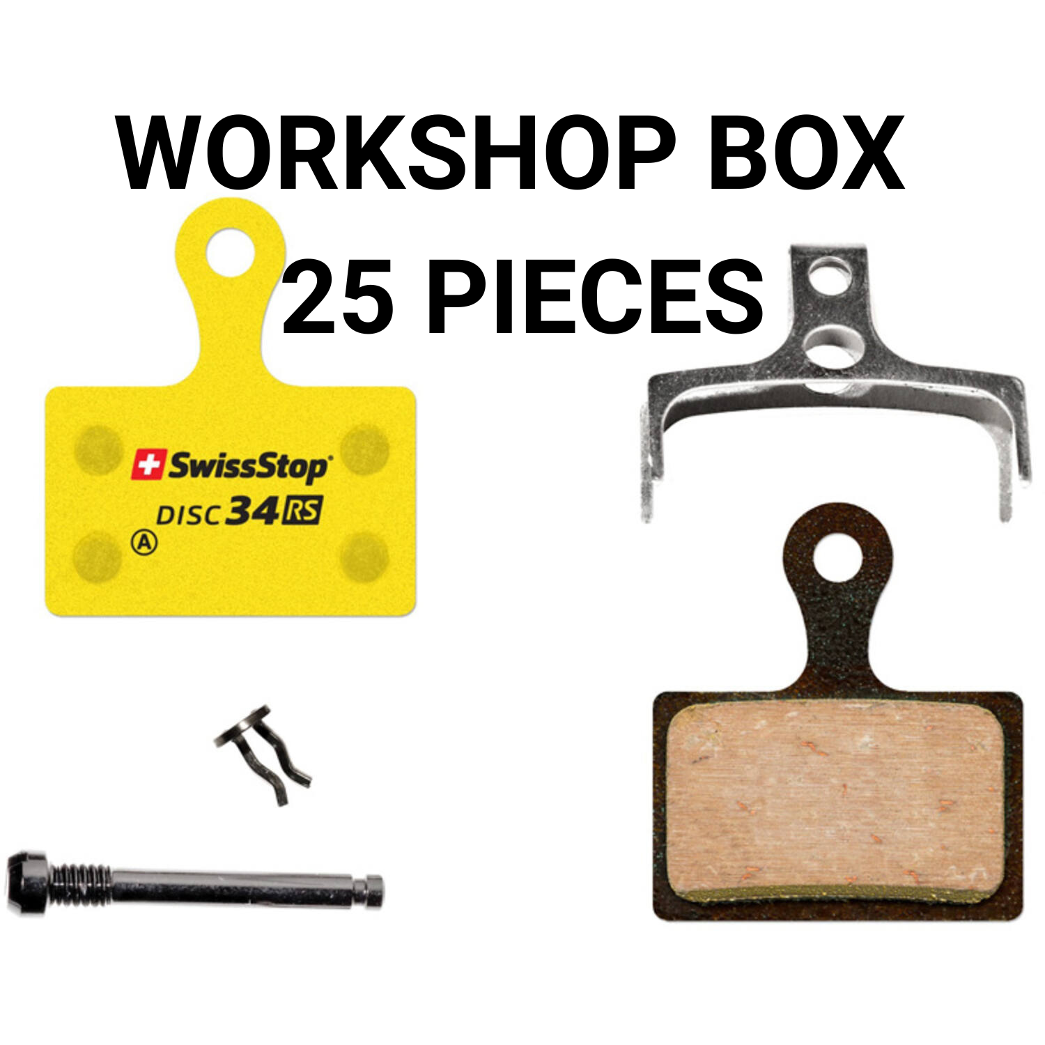 Swissstop - remblokset disc 34 rs - shimano, trp, tektro, rever werkplaats verpakking 25 sets