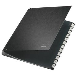 Leitz bureaumap karton - 1-12 tabs - a4 - zwart