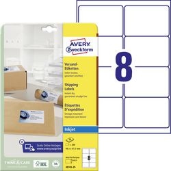Huismerk avery j8165-25 inkjet etiket 99,1x67,7mm