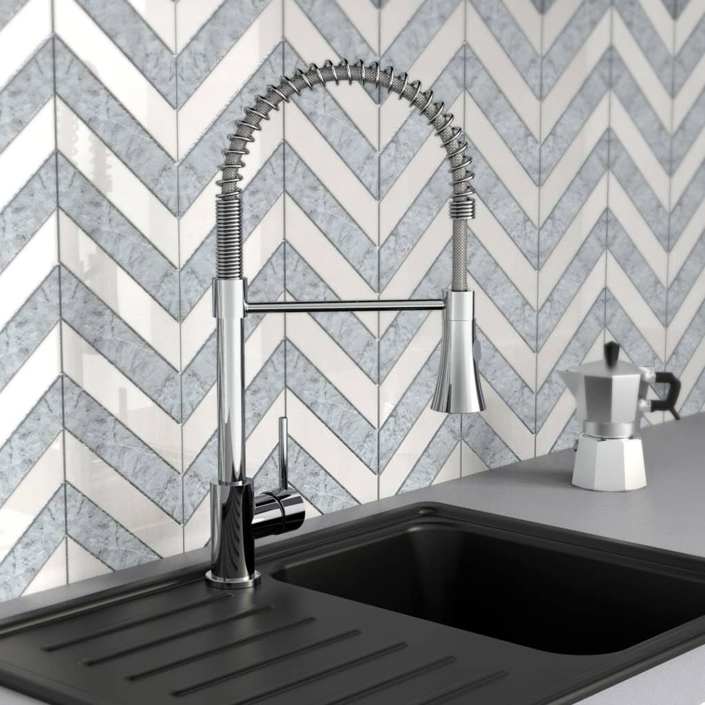 Eisl eenknopsmengkraan met spiraalveer leon chroomkleurig