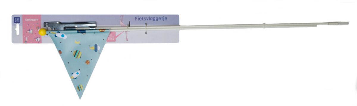 Beveiligingsvlag Pexkids Rocket Blue met raketafdruk