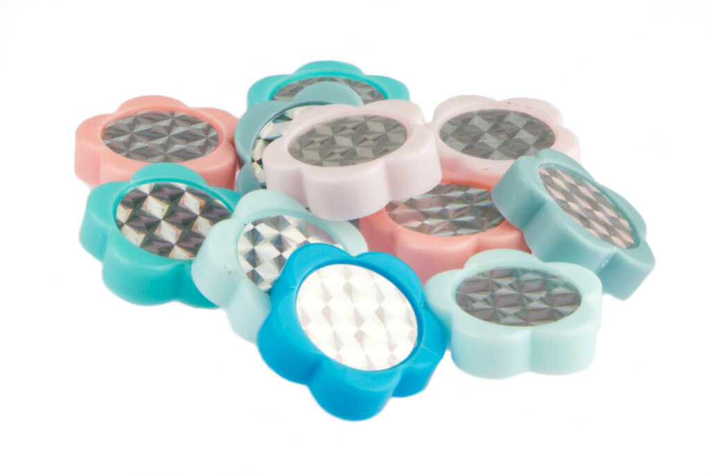 Fiets sprak kralen Pexkid's Flowers visueel 4-kleurig (12 stuks op kaart)