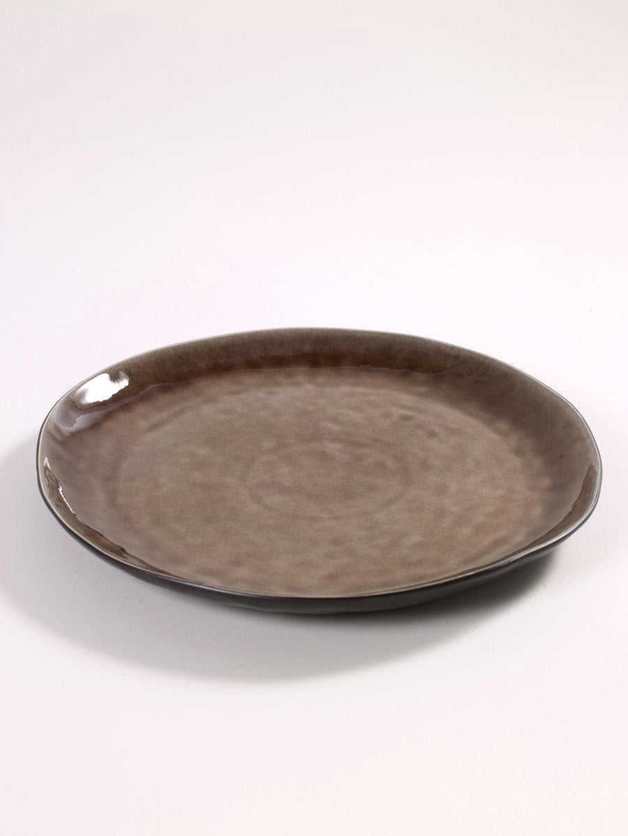 Serax - pascale naessens pure - bord l - bruin - 33 ø - 2 stuks
