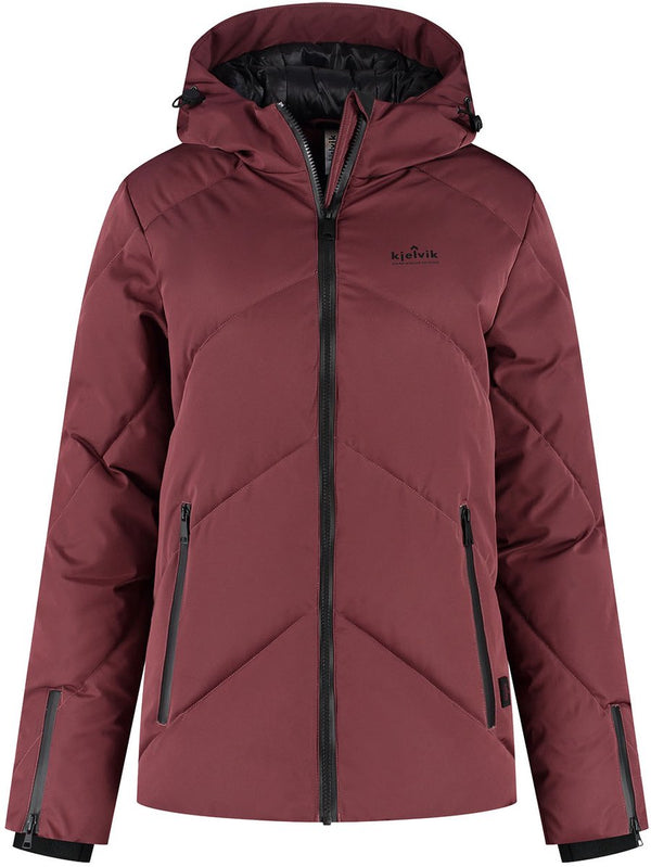 Kjelvik sue dames outdoorjas - burgundy