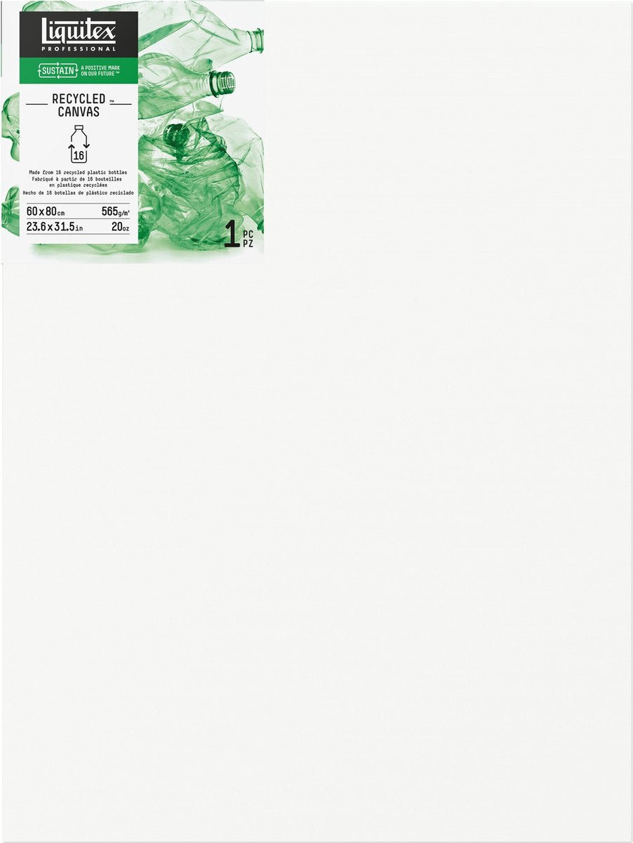 Liquitex 416060080 recycled plastic canvas - traditional 60×80 cm – drievoudig geprimed | 100% gerecycled plastic | fsc houten frame | acryl- olieverf | duurzaam kunstcanvas