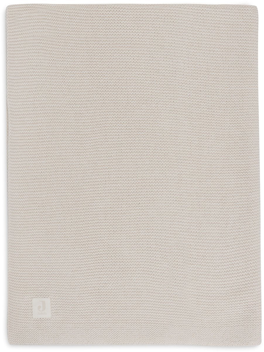 Jollein baby deken wieg - 75x100cm - basic knit - oatmeal