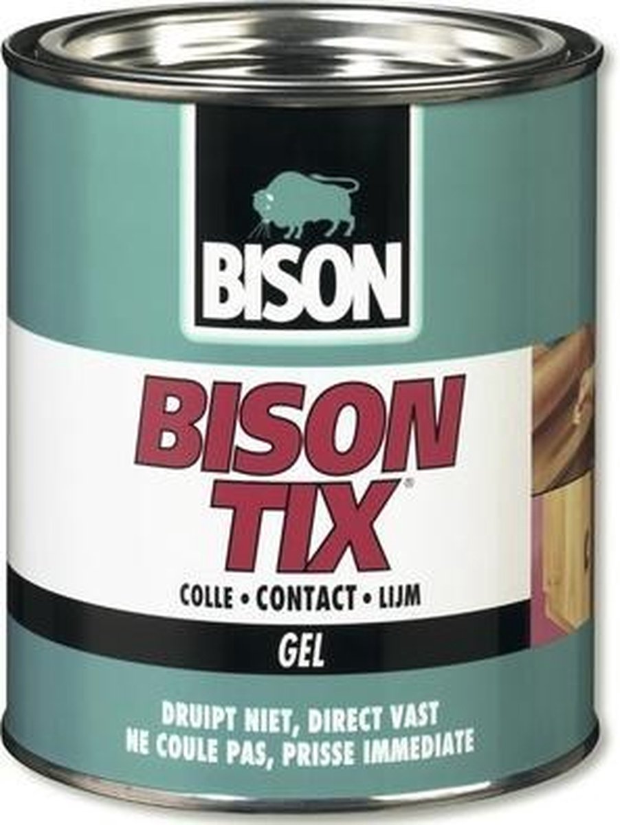 Bison tix® blik 5 l. gelvormig, super sterk, universeel, contactlijm, waterdichte afwerking, eenvoudig in gebruik, geschikt voor ontelbare reparaties, makkelijk aan te brengen