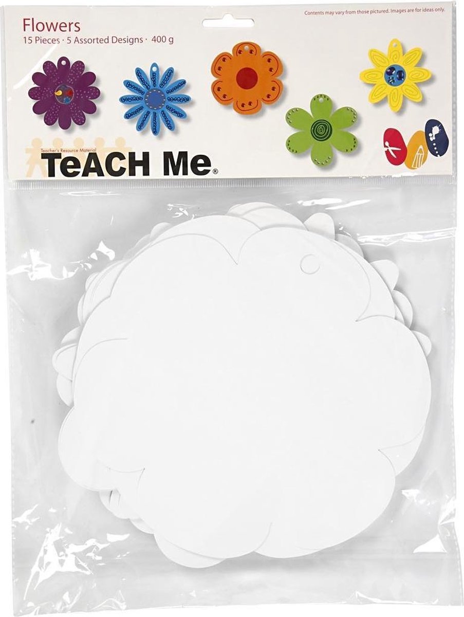 Creatief bedrijf bloemen wit, 5x 3st.