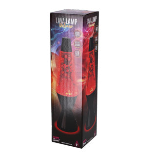 Party time! lava lamp vulkaan zwart rood