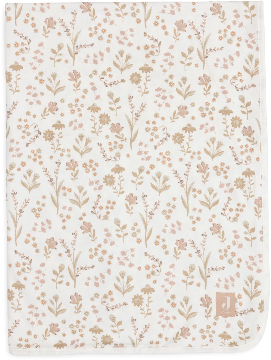 Jollein deken wieg jersey 75x100cm - wiegdekentje baby - bloomy