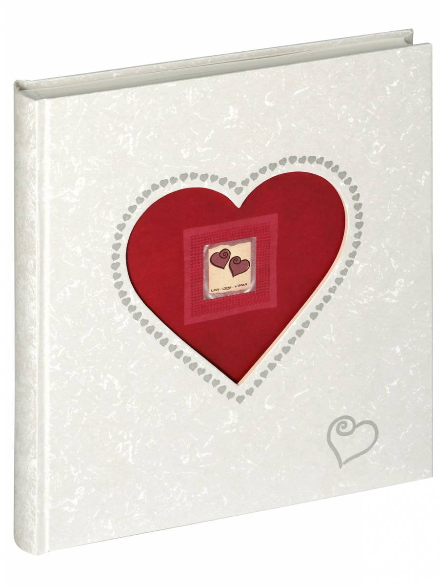 Walther uh-117 forever - trouwalbum - formaat 28x30,5 cm - wit met rood hart