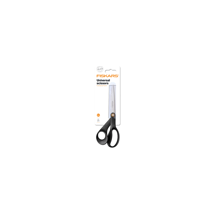 Fiskars 1067003 - uni schaar ff 21cm, zwart | 6 stuks