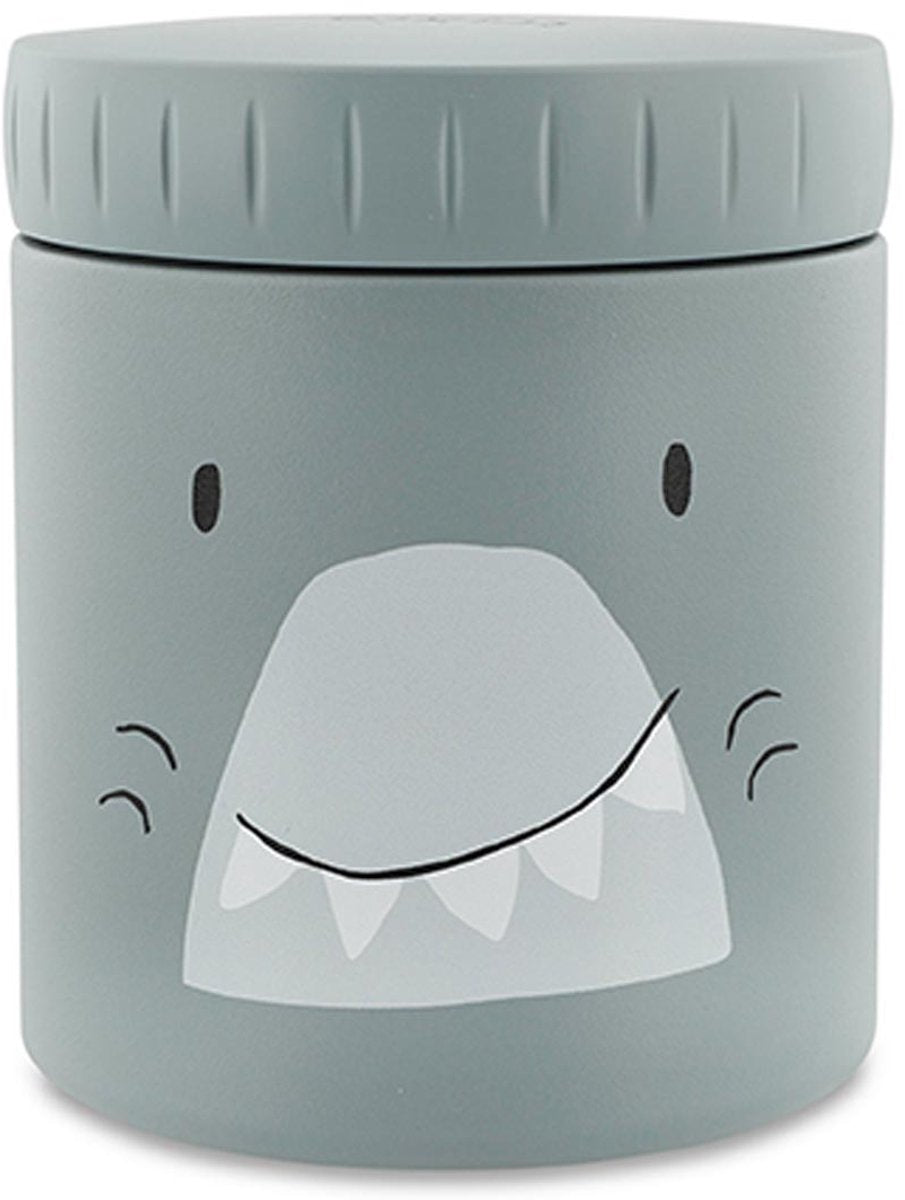 Trixie geïsoleerde voedselcontainer - mr. shark - 350ml - thermo lunchpot voor kinderen - rvs - vanaf 4 maanden - lekvrij lichtgewicht