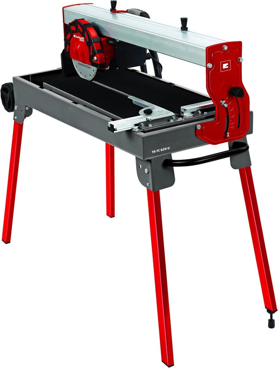 Einhell radiaal tegelsnijmachine te-tc 620 u - 900 w - tafelafmetingen 610x325 mm - turbo-doorslijpschijf ø 200 mm - voor grote formaten tegels