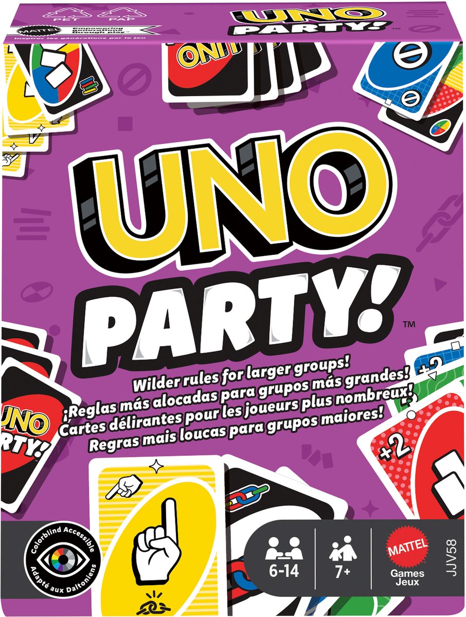 Mattel uno party! card game card games
