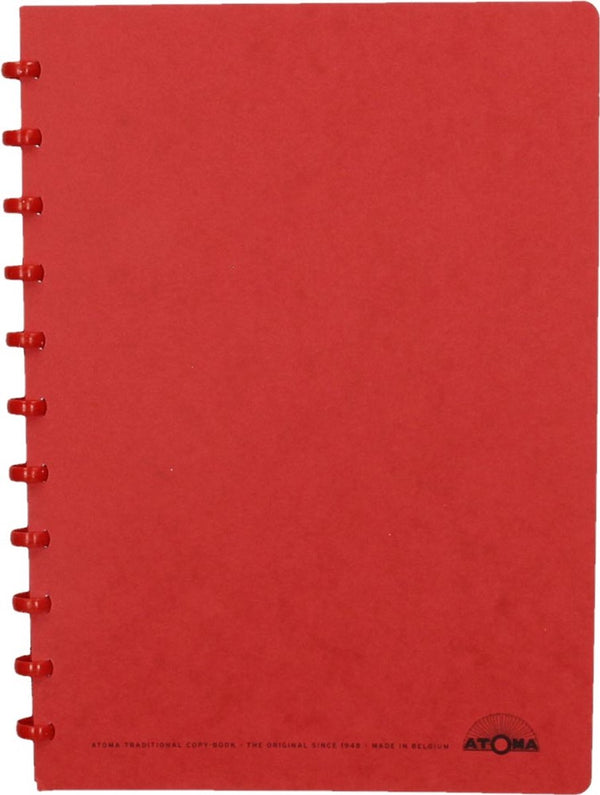 Atoma schrift | ft a4 | 144 bladzijden | geruit 5 mm | rood