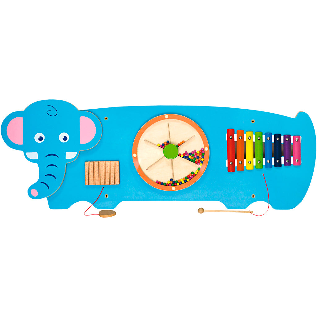 Vigatoys https: www.cchobby.nl viga-houten-activiteitenbord-met-olifant-afm-91x32x4-6-cm-1-stuk