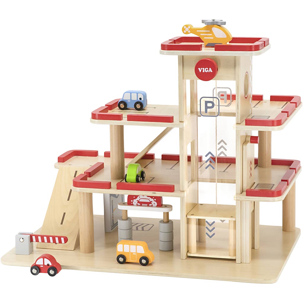 Vigatoys https: www.cchobby.nl viga-speelgoedgarage-afm-58x37x45-3-cm-1-stuk-1-doos