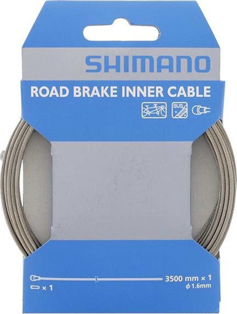 Shimano binnenremkabel rvs 1,6 x 3500 mm zilver