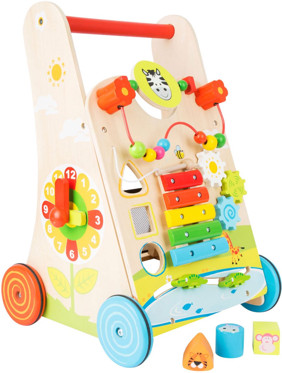 Small foot - Wooden baby walker colorful