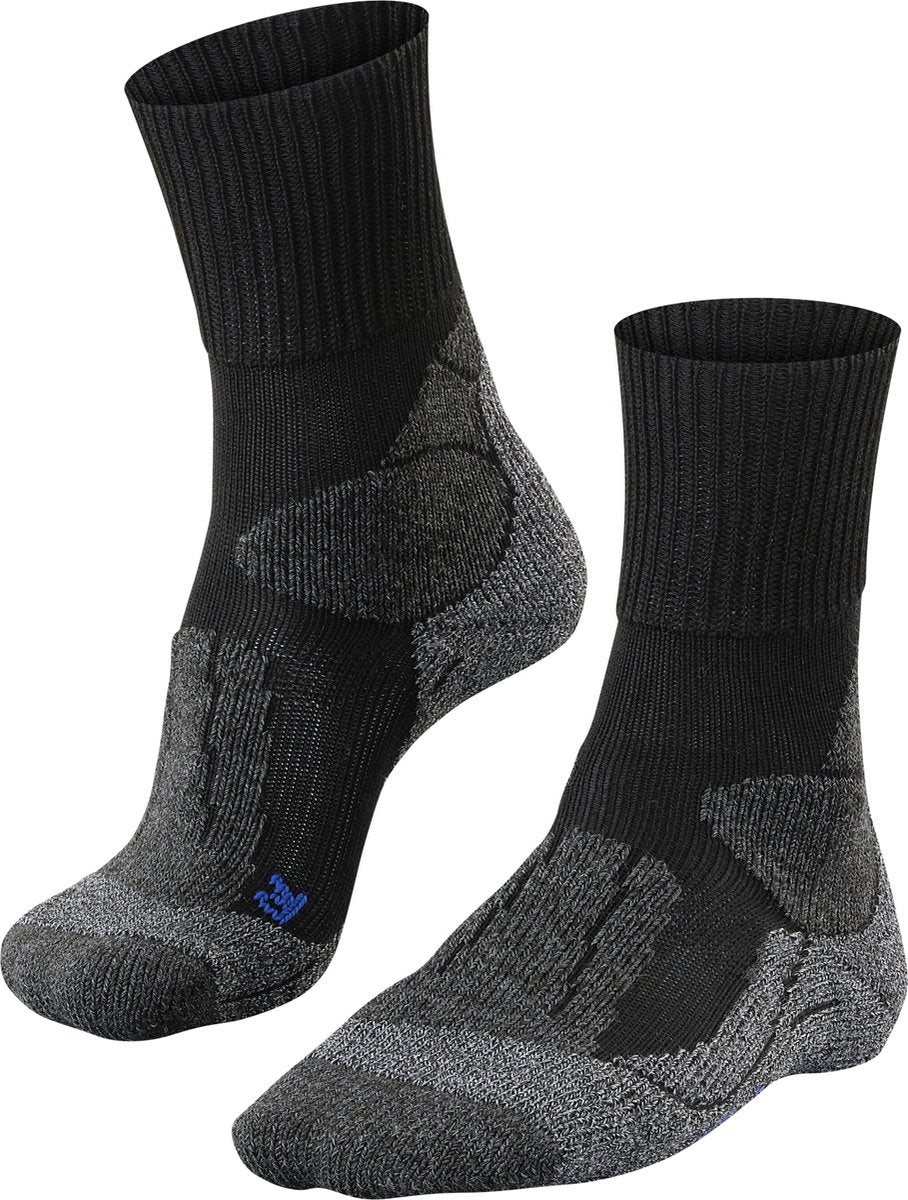 Falke tk1 cool anti-blaar dik lyocell functioneel materiaal wandelsokken heren zwart - maat 39-41
