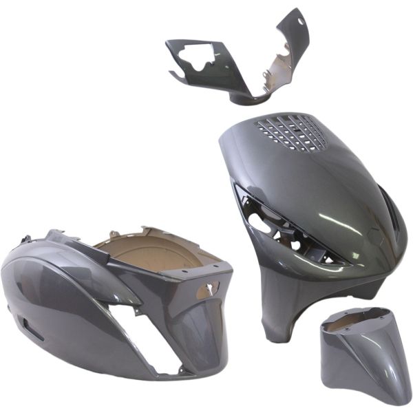 Edge ter plaatset 4-delig voor piaggio zip zip 2000 2t 4t vanaf bouwjaar 2000 - antraciet