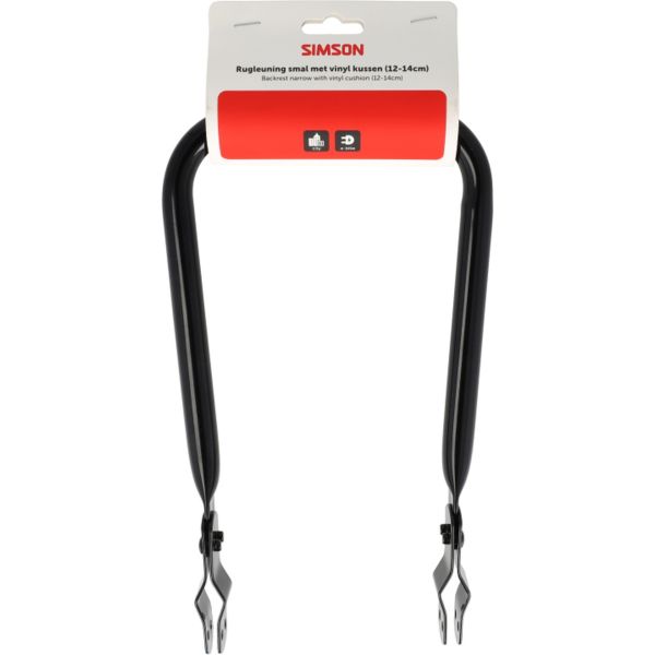 Rema tip top nederland b.v. simson rugleuning smal met vinyl rugkussen zwart