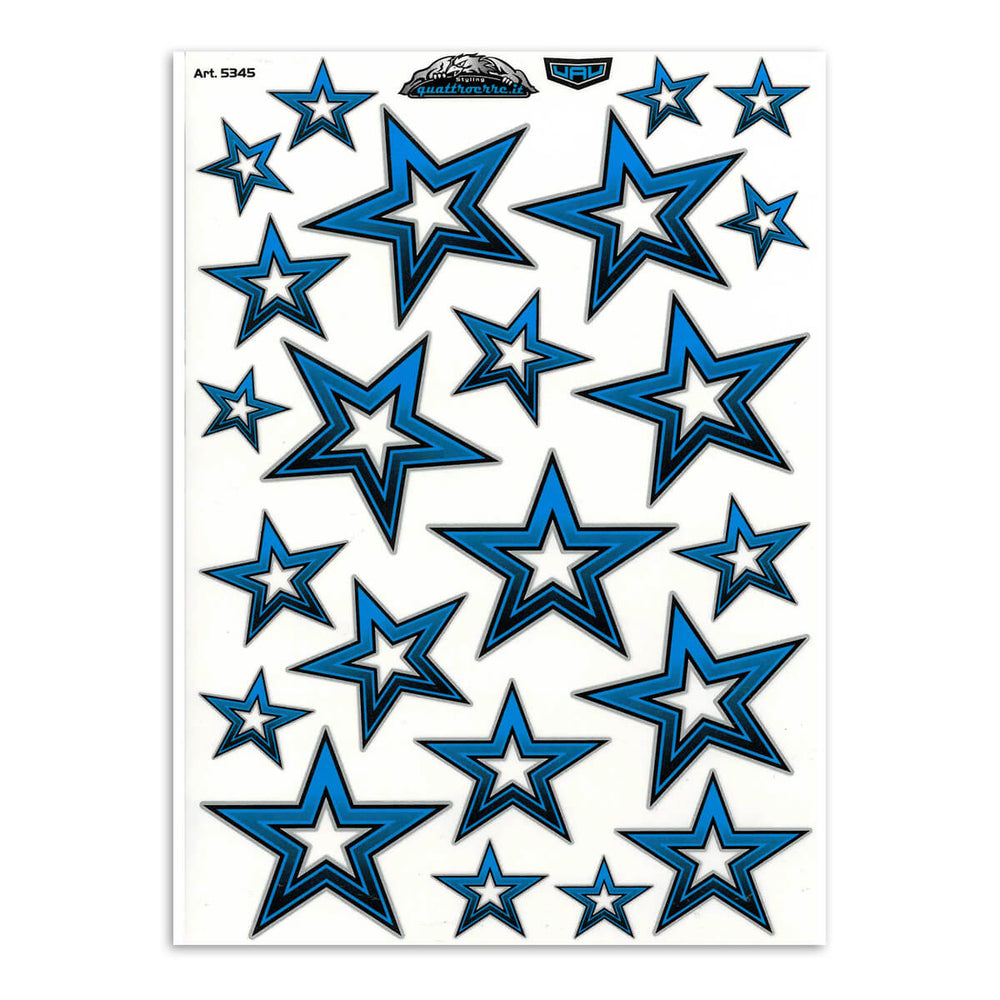 Sticker set étoiles bleues