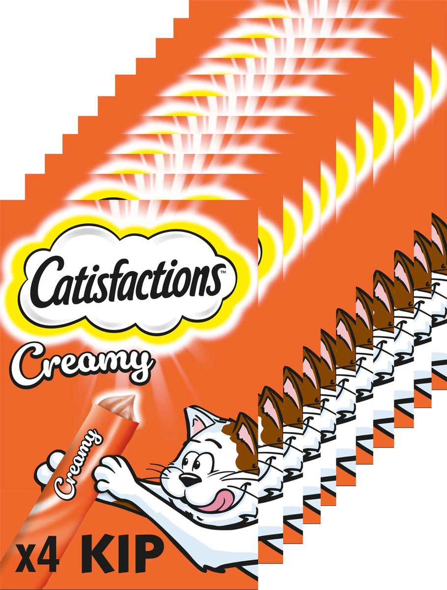 Catisfactions creamy snacks - kattensnoepjes - kip - 44 stuks