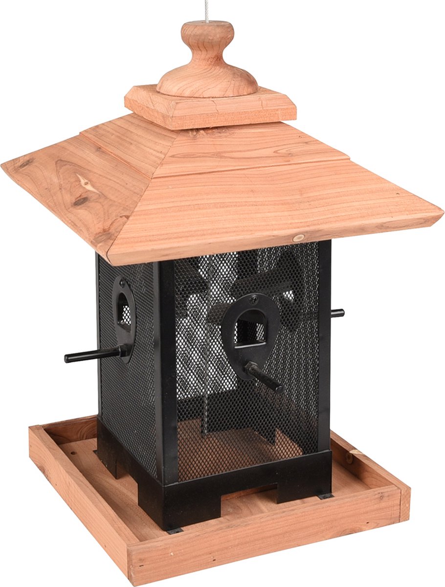 Flamingo voedersilo leya hout noten
