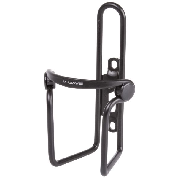 M-wave bidonhouder aluminium met pvc klemmen - zwart