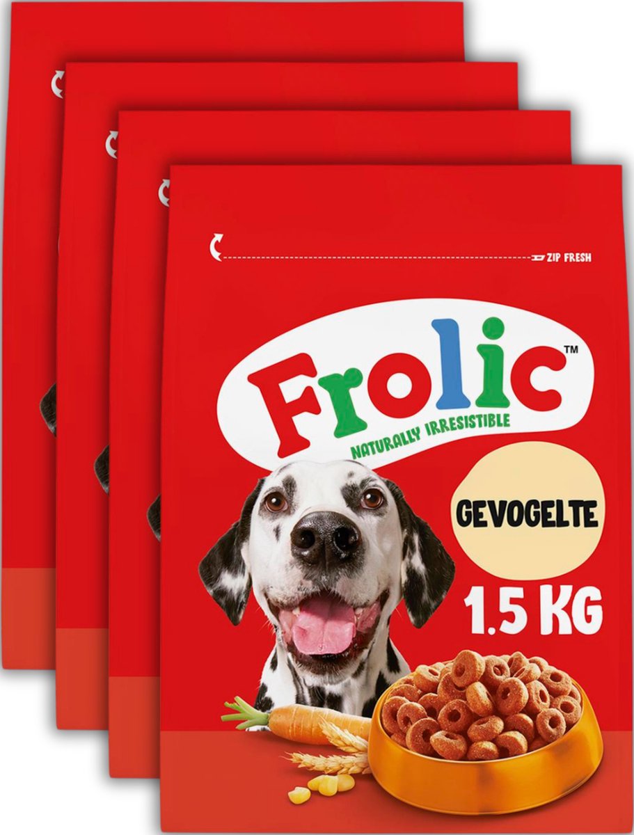 Frolic hondenbrokken - compleet droogvoer - gevogelte - 4x1.5kg