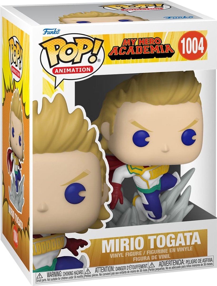 Funko my hero academia verzamelfiguur pop! animation mirio in hero costume 9 cm multicolours
