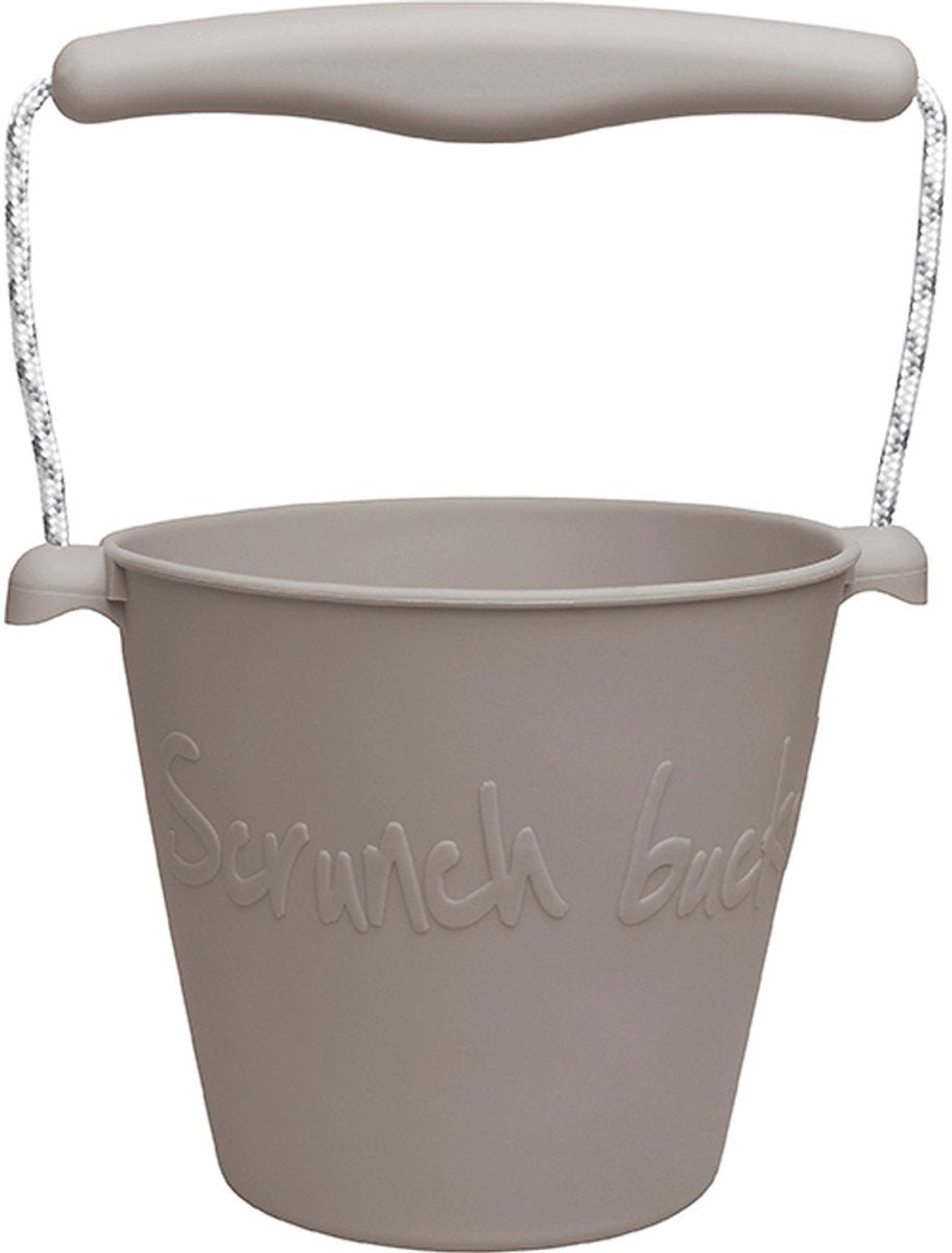 Scrunch speelgoedemmer - grijs - opvouwbaar - recycleerbaar